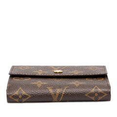 ルイ ヴィトン モノグラム ポルトフォイユ エリーズ 二つ折り財布 M61654 ブラウン PVC レザー レディース LOUIS VUITTON 中古