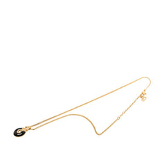 ディオール ネックレス ゴールド ブラック メッキ ラインストーン レディース Dior 【中古】