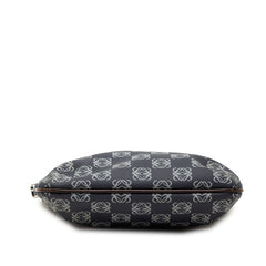 ロエベ リピートアナグラム 斜め掛け ショルダーバッグ ネイビー PVC レディース LOEWE 【中古】