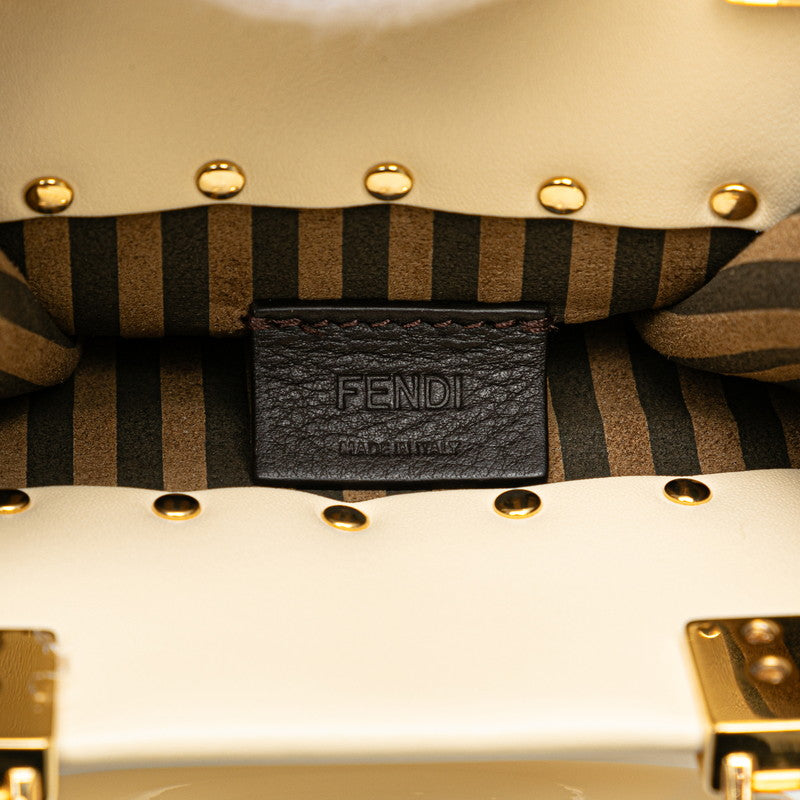 フェンディ サンシャイン ショッパー スモール ハンドバッグ ショルダーバッグ 2WAY 8BS051 ベージュ カーフレザー レディース FENDI 【中古】