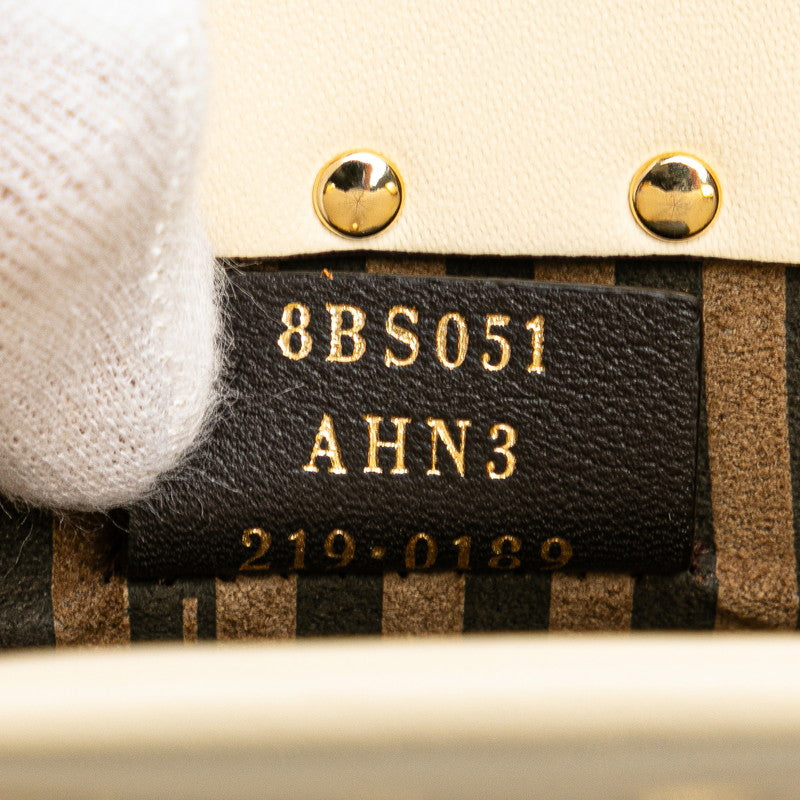 フェンディ サンシャイン ショッパー スモール ハンドバッグ ショルダーバッグ 2WAY 8BS051 ベージュ カーフレザー レディース FENDI 【中古】