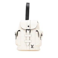 ルイ ヴィトン クリストファーXS ボディバッグ ウエストバッグ M58493 ホワイト ブラック トリヨンレザー メンズ LOUIS VUITTON 【中古】