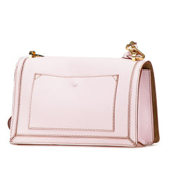 ロエベ バルセロナ ショルダーバッグ ピンク ブラウン レザー レディース LOEWE 【中古】