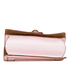 ロエベ バルセロナ ショルダーバッグ ピンク ブラウン レザー レディース LOEWE 【中古】