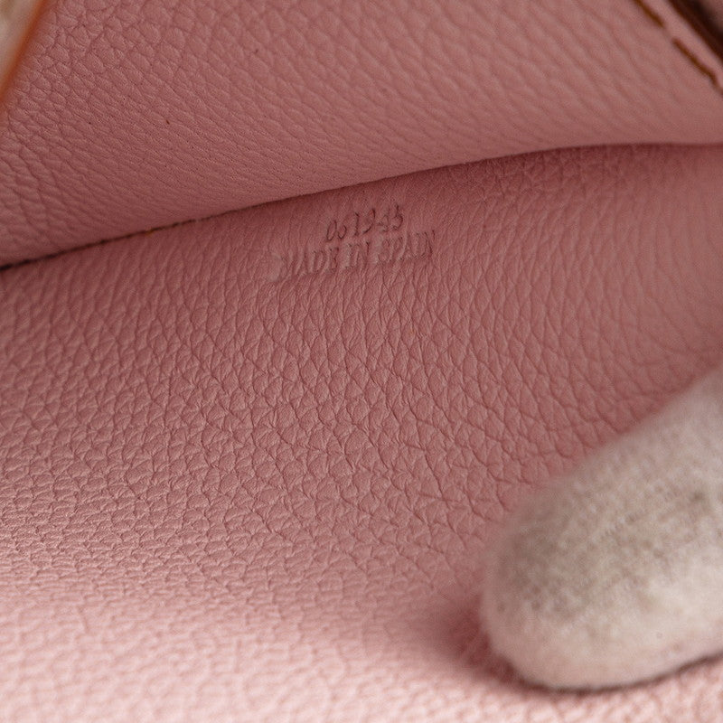 ロエベ バルセロナ ショルダーバッグ ピンク ブラウン レザー レディース LOEWE 【中古】