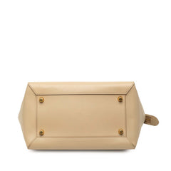 セリーヌ ベルトバッグ スモール ハンドバッグ ベージュ パープル レザー レディース CELINE 【中古】