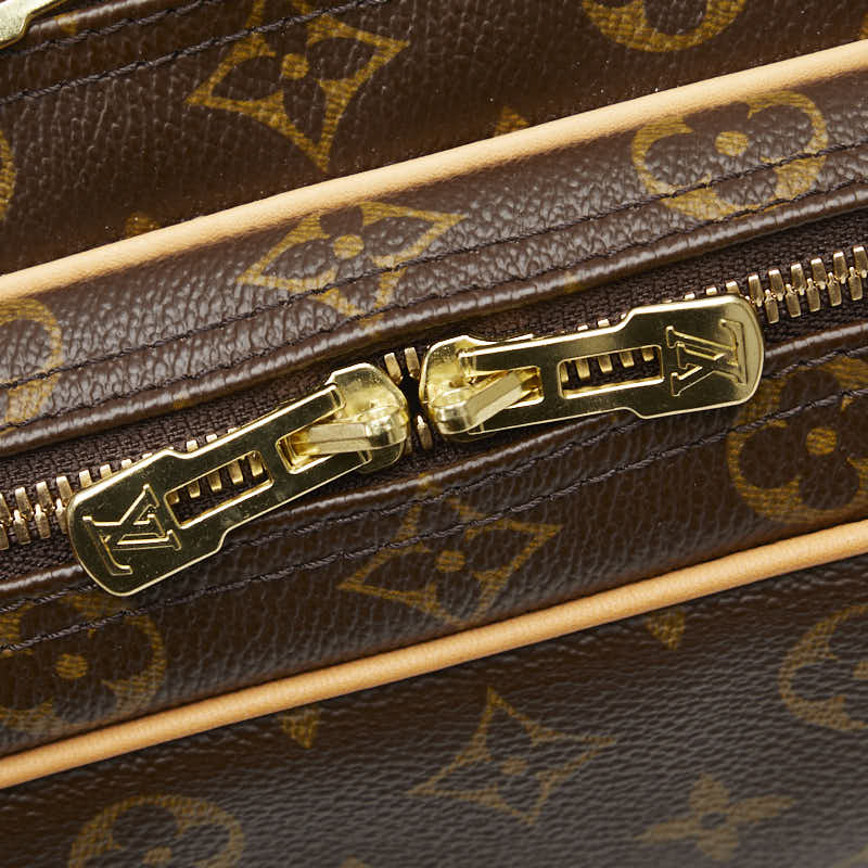 ルイ ヴィトン モノグラム リポーターGM 斜め掛け ショルダーバッグ M45252 ブラウン PVC レザー レディース LOUIS VUITTON 【中古】