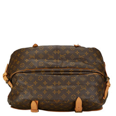 ルイ ヴィトン モノグラム ソミュール43 斜め掛け ショルダーバッグ M42252 ブラウン PVC レザー レディース LOUIS VUITTON 【中古】