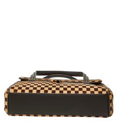 ルイ ヴィトン ダミエ ソバージュ ライオン ハンドバッグ M92131 ブラウン ベージュ ハラコ レザー レディース LOUIS VUITTON 【中古】
