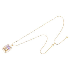 タサキ K18YG イエローゴールド アメトリン12.40ct ダイヤ0.58ct カメオ彫り ペンダントネックレス レディース TASAKI 【中古】