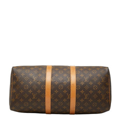 ルイ ヴィトン モノグラム キーポル45 ボストンバッグ ハンドバッグ M41428 ブラウン PVC レザー レディース LOUIS VUITTON 中古