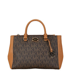 マイケルコース MKシグネチャー ハンドバッグ ショルダーバッグ 2WAY 35S7GSOS2B ブラウン PVC レザー レディース Michael Kors 【中古】