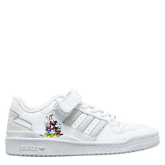 アディダス ディズニーコラボ フォーラム ロー スニーカー GW9535 ホワイト レザー メンズ adidas 【中古】