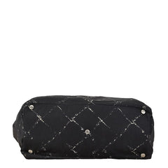シャネル 旧トラベルライン トートバッグ ハンドバッグ ブラック ナイロン キャンバス レディース CHANEL 【中古】