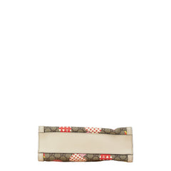 グッチ GGスモール パドロック アップル ハート プリント チェーン ショルダーバッグ 498156 ベージュ ブラック PVC レザー レディース GUCCI 【中古】