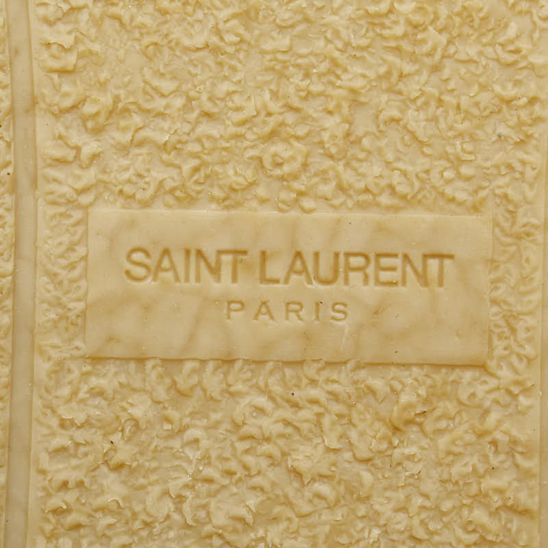 サンローラン 花柄 エスパドリーユ サイズ：39 476427 ブラック レザー レディース SAINT LAURENT 【中古】