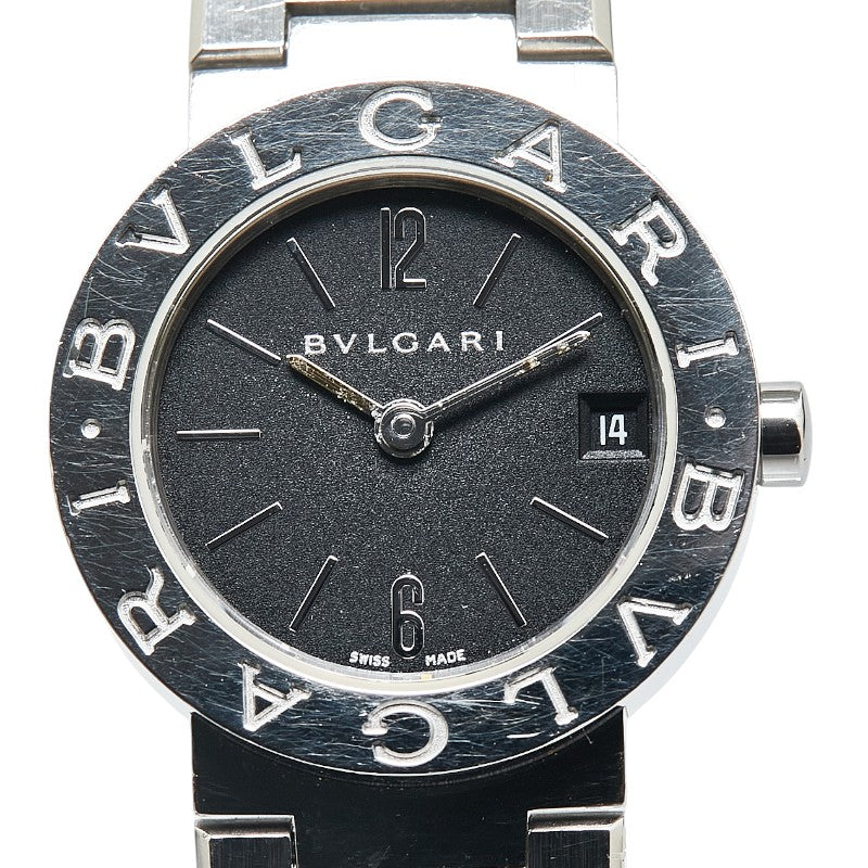 ブルガリ ブルガリブルガリ 腕時計 BB23SS クオーツ ブラック文字盤 ステンレススチール レディース BVLGARI 【中古】