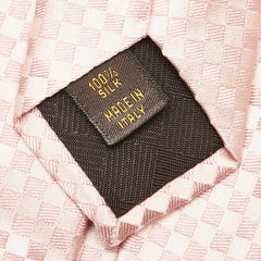 ルイ ヴィトン ダミエ クラヴァット プティ ネクタイ M74322 ローズクレール ピンク シルク レディース LOUIS VUITTON 【中古】