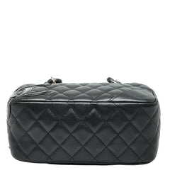 シャネル マトラッセ カンボンライン ココマーク ハンドバッグ ブラック ラムスキン レディース CHANEL 【中古】