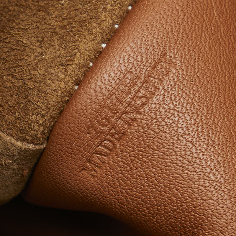 ロエベ アマソナ28 ハンドバッグ ショルダーバッグ 2WAY ブルー ブラウン デニム レザー レディース LOEWE 【中古】
