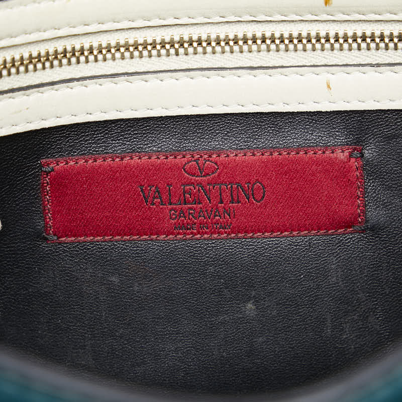 ヴァレンチノ ロックスタッズ ショルダーバッグ マルチカラー レザー レディース Valentino 【中古】
