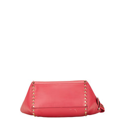 ヴァレンチノ ローマンスタッズ ハンドバッグ ショルダーバッグ 2WAY ピンク レザー レディース Valentino 【中古】