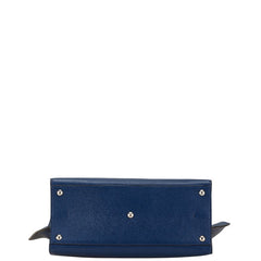 フェンディ トロワジュール ハンドバッグ ショルダーバッグ 2WAY 8BH279 ブルー レザー レディース FENDI 【中古】