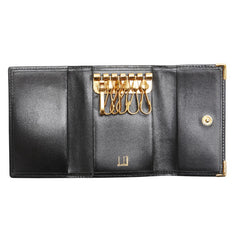 ダンヒル キーケース 6連 ブラック ゴールド レザー メンズ Dunhill 【中古】