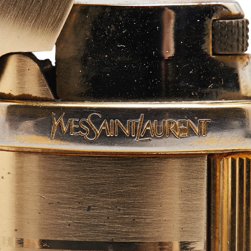 イヴ サンローラン YSLロゴ ガスライター ライター ゴールド メッキ レディース YVES SAINT LAURENT 【中古】