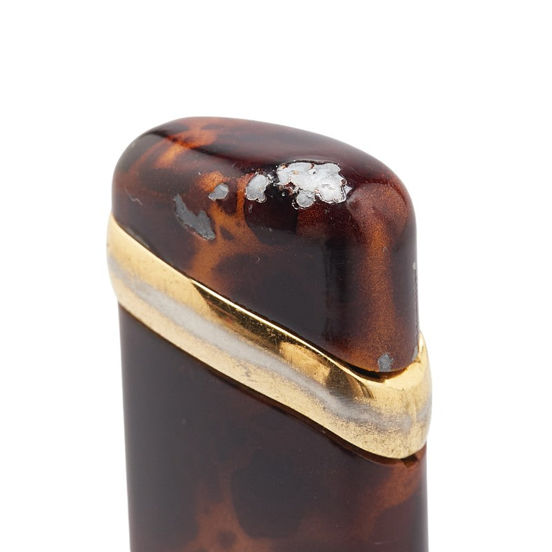 イヴ サンローラン YSLロゴ ガスライター ライター ゴールド ブラウン メッキ レディース YVES SAINT LAURENT 【中古】