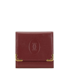 カルティエ マストライン コインケース ボルドー ワインレッド レザー レディース CARTIER 【中古】