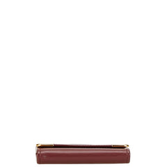 カルティエ マストライン コインケース ボルドー ワインレッド レザー レディース CARTIER 【中古】