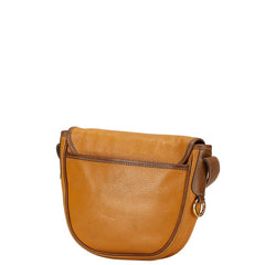 ロエベ アナグラム 斜め掛け ショルダーバッグ ベージュ レザー レディース LOEWE 【中古】