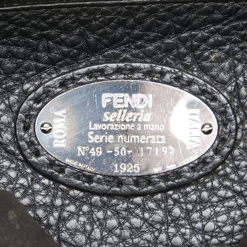 フェンディ ピーカブー フィット バグズアイ モンスター ビジネスバッグ ショルダーバッグ 2WAY 7VA406 ブラック レザー レディース FENDI 【中古】