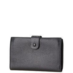 シャネル ココマーク がま口 長財布 ブラック キャビアスキン レディース CHANEL 【中古】
