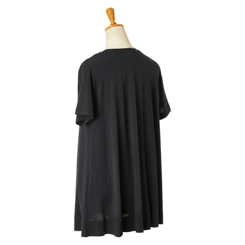 バレンシアガ フロントスリット 半袖 Tシャツ サイズ：M ブラック ポリウレタン ポリエステル コットン レディース BALENCIAGA 【中古】