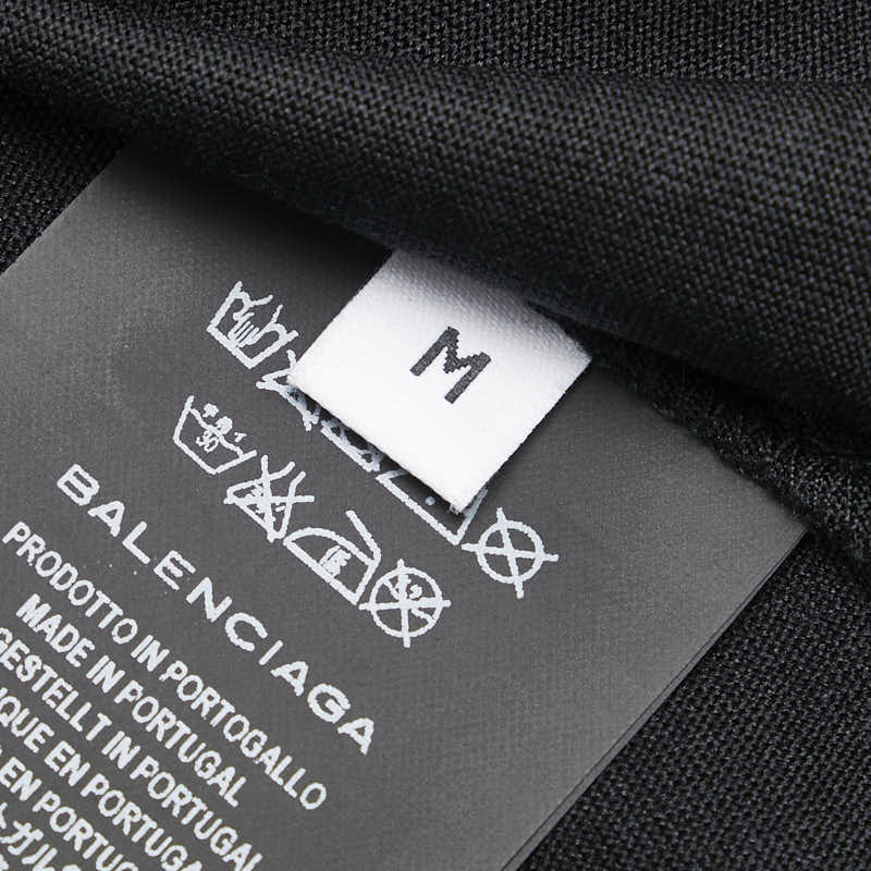 バレンシアガ フロントスリット 半袖 Tシャツ サイズ：M ブラック ポリウレタン ポリエステル コットン レディース BALENCIAGA 【中古】