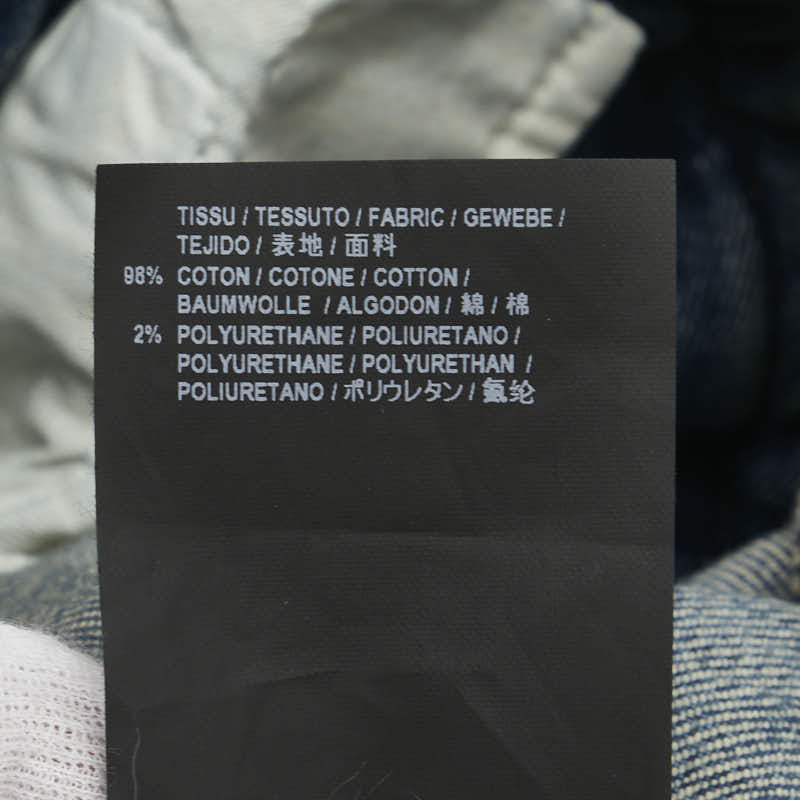 サンローラン 16SS ニークラッシュ デニムパンツ スキニー サイズ：24 412203 Y477K インディゴブルー コットン レディース SAINT LAURENT 【中古】
