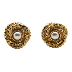 セリーヌ イヤリング ゴールド メッキ フェイクパール レディース CELINE 【中古】