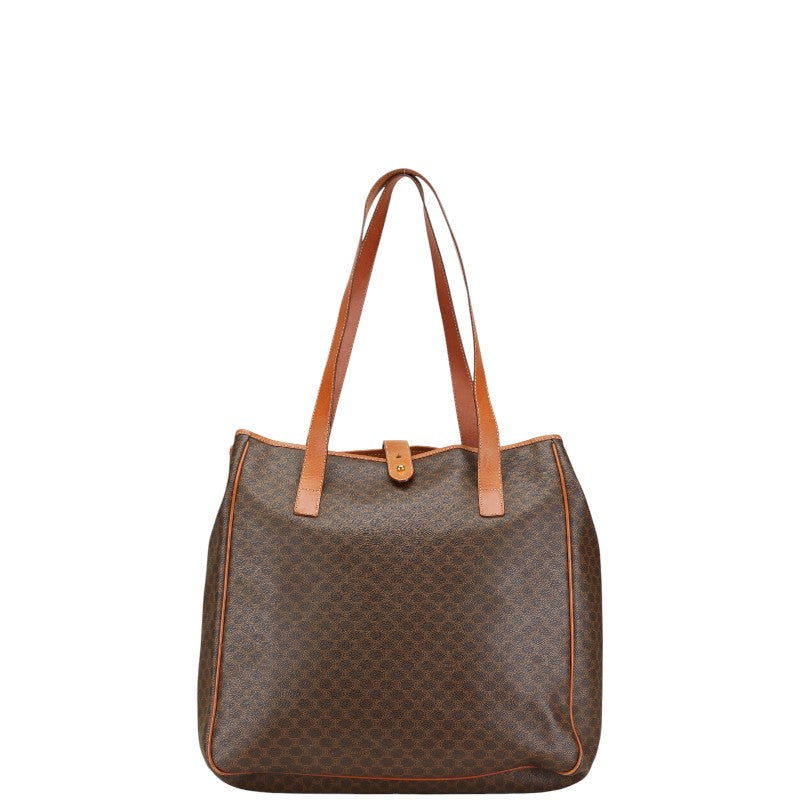 セリーヌ マカダム トートバッグ ショルダーバッグ ブラウン PVC レザー レディース CELINE 【中古】