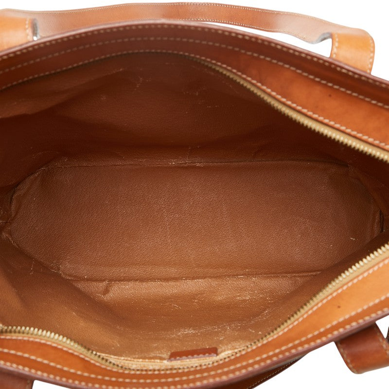 セリーヌ マカダム トートバッグ ブラウン PVC レザー レディース CELINE 【中古】