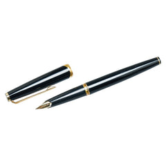 モンブラン No.121 万年筆 ブラック ゴールド K18YG イエローゴールド プラスチック メンズ MONTBLANC 【中古】