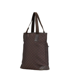 グッチ GGキャンバス トートバッグ ショルダーバッグ 180450 ブラウン キャンバス レザー メンズ GUCCI 【中古】