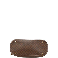 セリーヌ マカダム ハンドバッグ ブラウン PVC レザー レディース CELINE 【中古】