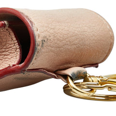 ミュウ ミュウ マドラスラブ AirPodsケース イヤホンケース 5TT106 ピンク レッド レザー レディース Miu Miu 【中古】
