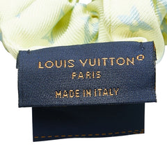 ルイ ヴィトン モノグラム スター シュシュ ヘアアクセサリー M77798 イエロー ブルー シルク レディース LOUIS VUITTON 【中古】