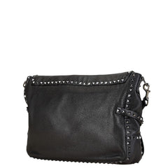 ヴァレンティノ ロックスタッズ 斜め掛け ショルダーバッグ ブラック レザー レディース VALENTINO 【中古】