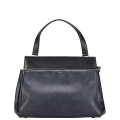 セリーヌ エッジ ラージ ハンドバッグ トートバッグ ブラック レザー レディース CELINE 【中古】