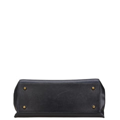 セリーヌ エッジ ラージ ハンドバッグ トートバッグ ブラック レザー レディース CELINE 【中古】