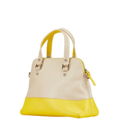 ケイトスペード バイカラー ハンドバッグ ショルダーバッグ 2WAY ベージュ イエロー レザー レディース Kate Spade 【中古】